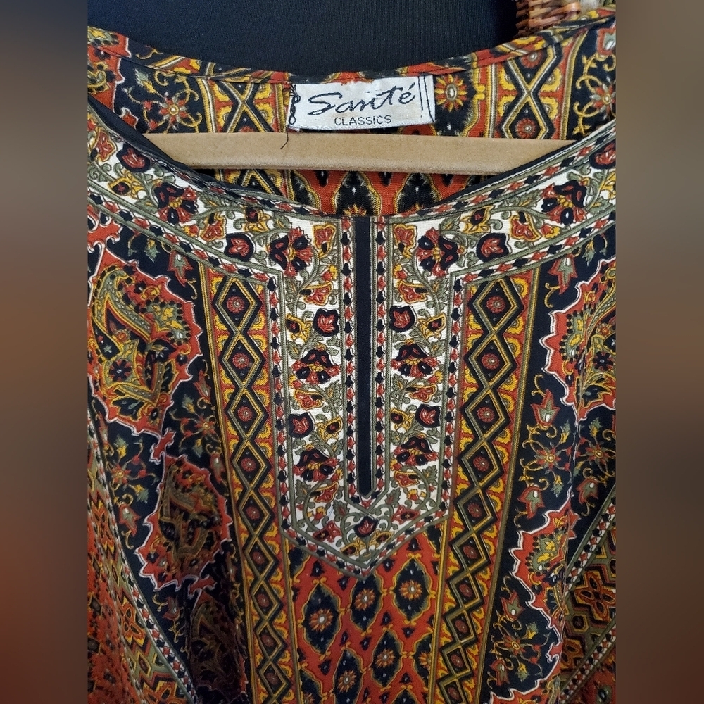 Vintage Sante Orange Kaftan - Picture 3 of 14